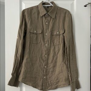 United Colors Of Benetton Olive Casual Button Down Shirt